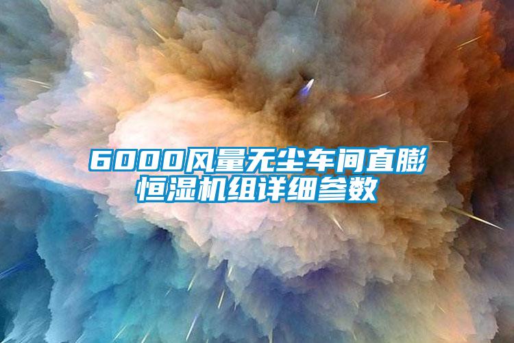 6000風量無塵車間直膨恒濕機組詳細參數(shù)