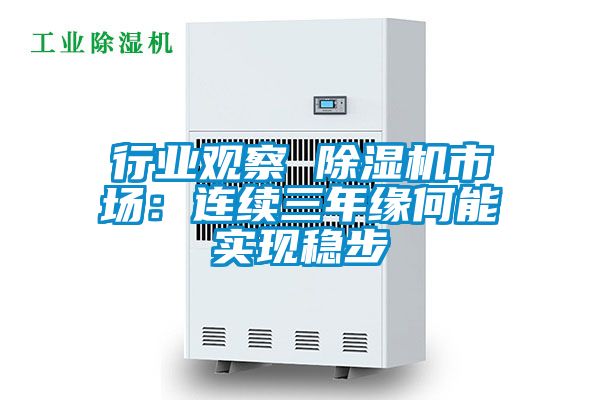 行業觀察 除濕機市場：連續三年緣何能實現穩步