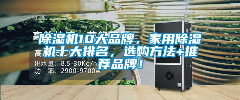 除濕機10大品牌，家用除濕機十大排名，選購方法+推薦品牌！